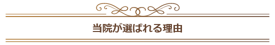 当院が選ばれる理由